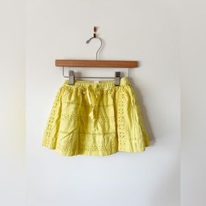 Crewcuts yellow embroidered skirt, girls size 3